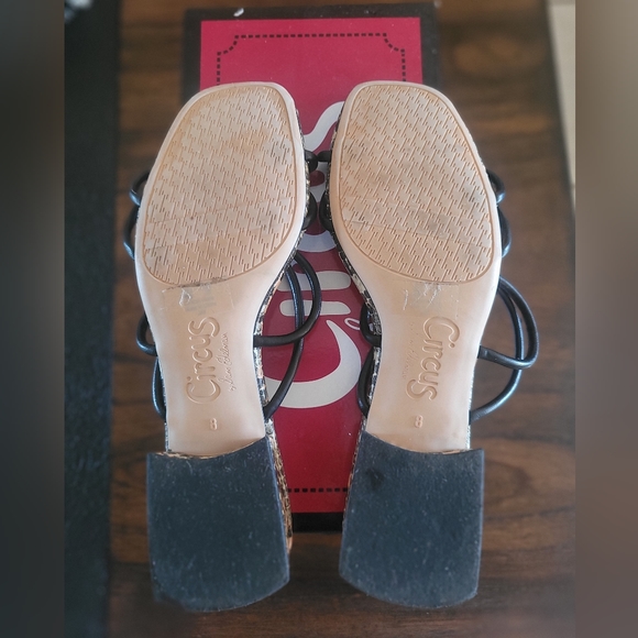 Circus by Sam Edelman Snake Print Heel Sandals Size 8 - Picture 6 of 9